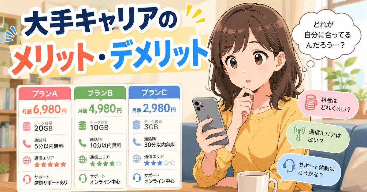 大手キャリアのメリット・デメリット