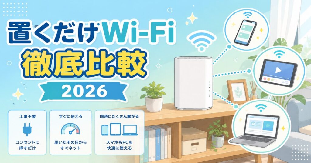 ホームルーターからスマホ・タブレット・PCがつながるイラスト