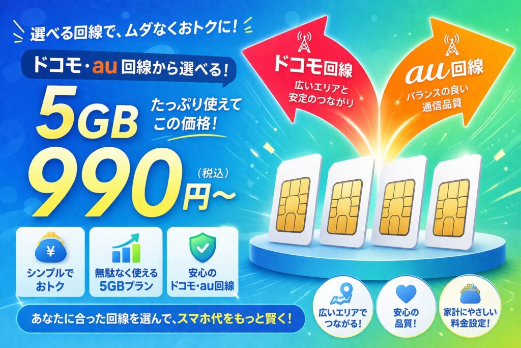 IIJmio ドコモ・au回線から選べる格安SIM