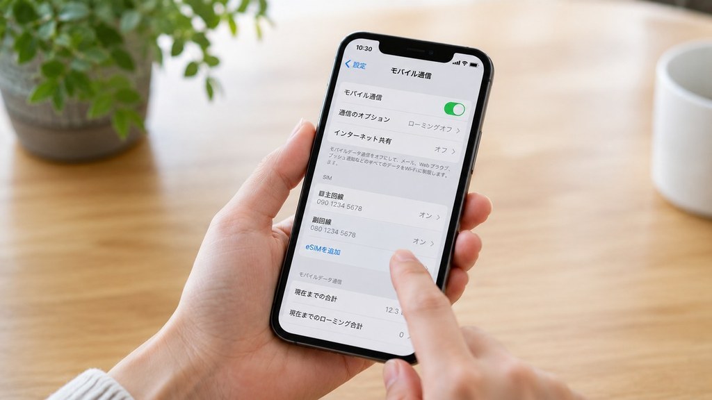 楽天モバイルへのMNP乗り換えと初期設定をするイメージ