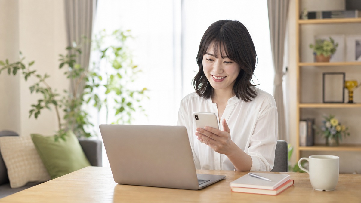 光回線で在宅ワークやネットを快適に使う様子