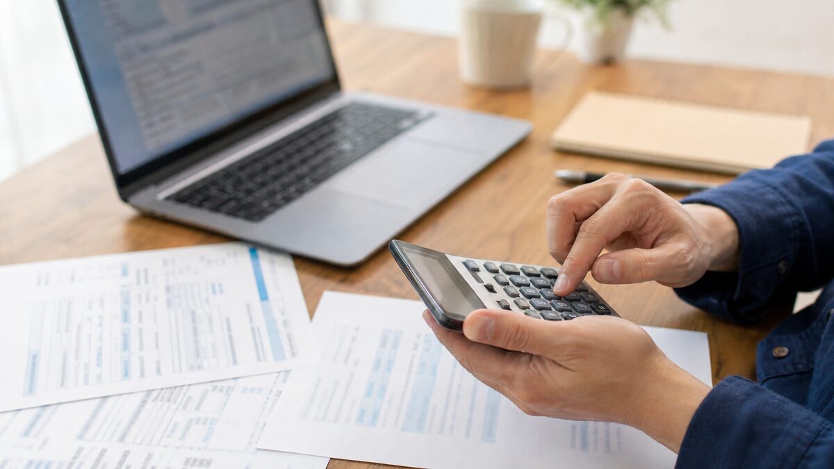 フレッツ光と光コラボの月額料金を計算する手元