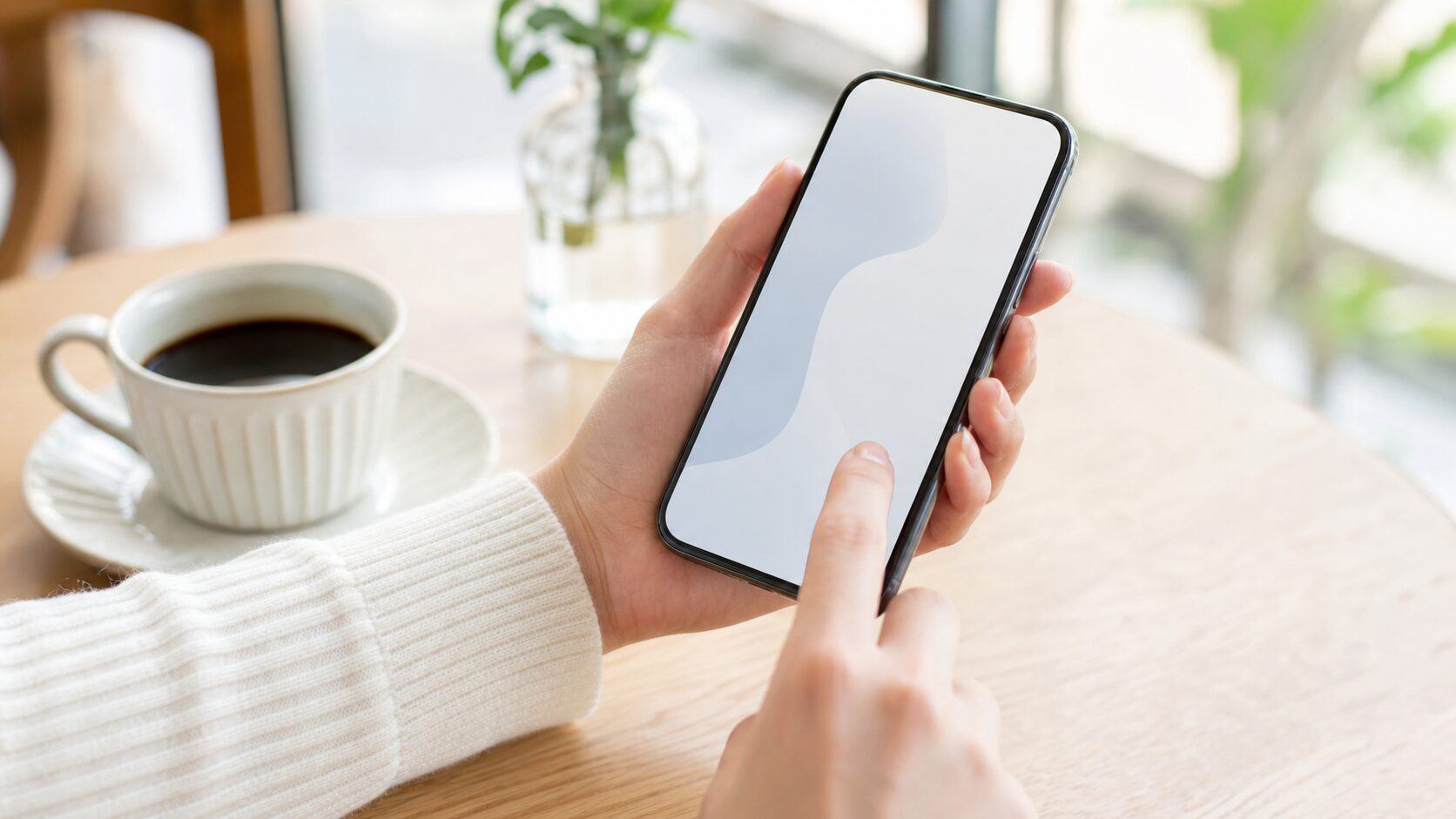 スマホだけでオンライン手続きをする手元