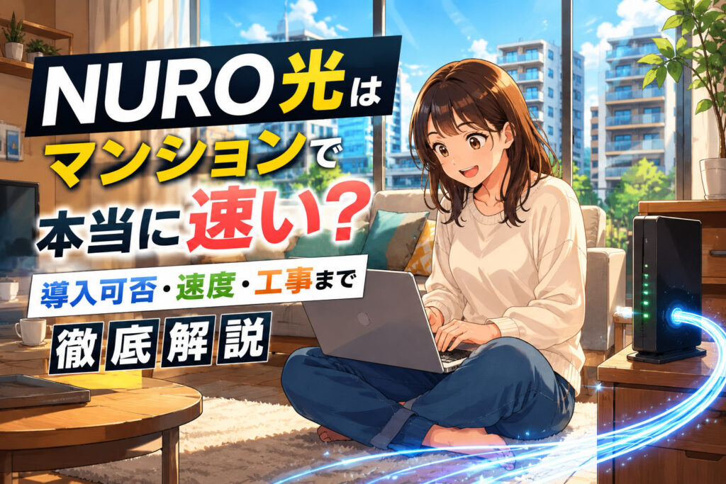 NURO光はマンションで本当に速い？導入可否・速度・工事まで徹底解説