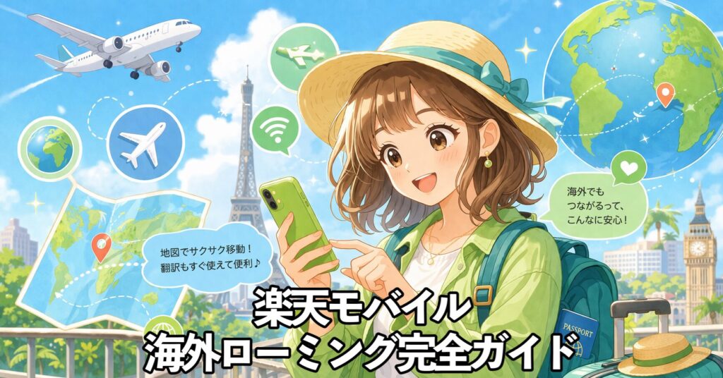 楽天モバイル海外ローミングガイドアイキャッチ