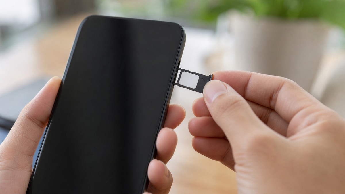 1台のスマートフォンに2つの回線を設定するイメージ
