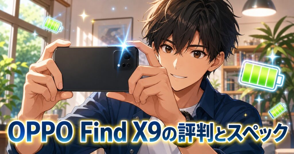 OPPO Find X9の評判とスペックを解説する記事のアイキャッチ