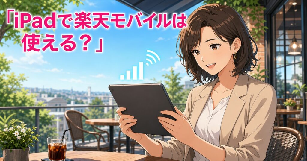 iPadで楽天モバイルを使えるか解説する記事のアイキャッチ