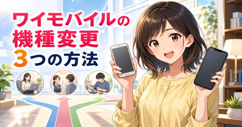 ワイモバイルの機種変更 3つの方法