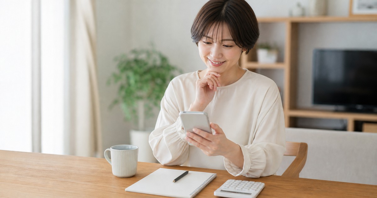 自宅で通信費を見直して料金を比べている様子