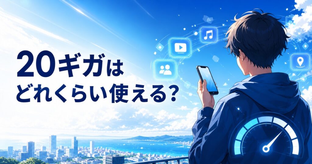 20ギガはどれくらい使える？の記事のアイキャッチ