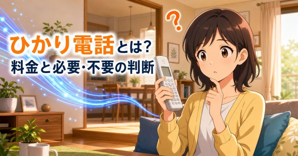 ひかり電話とは何かと料金・必要性を解説する記事のアイキャッチ