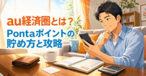 au経済圏とPontaポイントの活用をまとめたイメージ