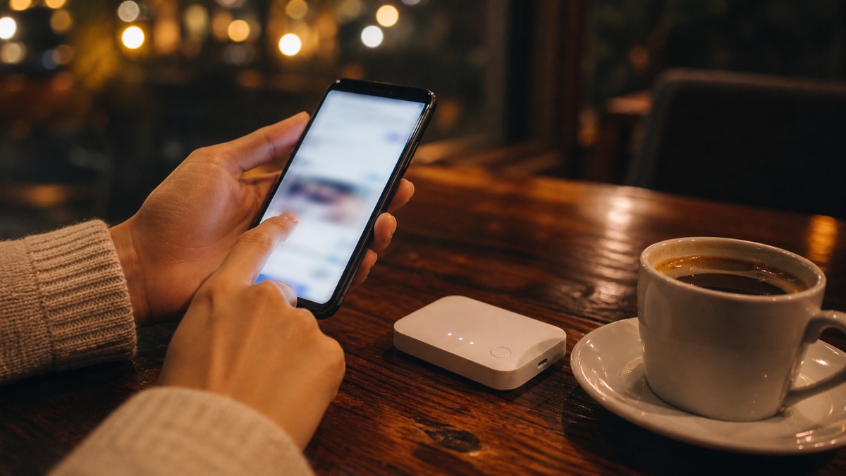 スマートフォンでデータ容量をチャージするイメージ