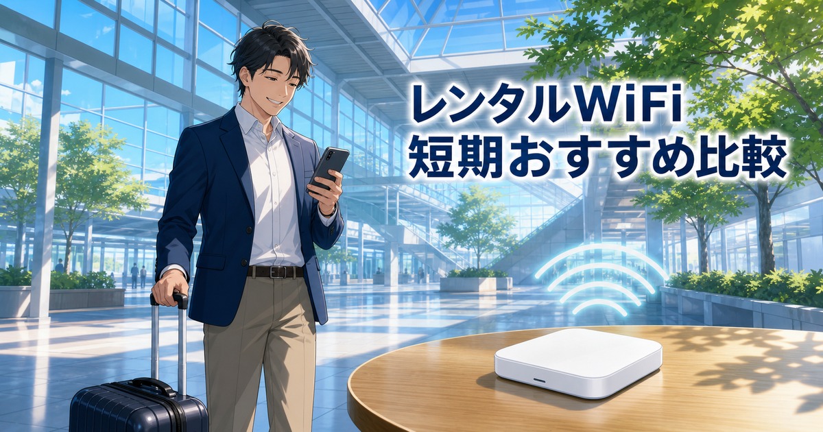 レンタルWiFiの短期利用を比較するイメージ