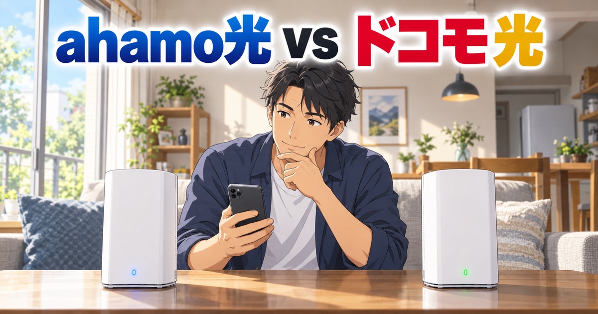 ahamo光とドコモ光を比較|どっちを選ぶ?