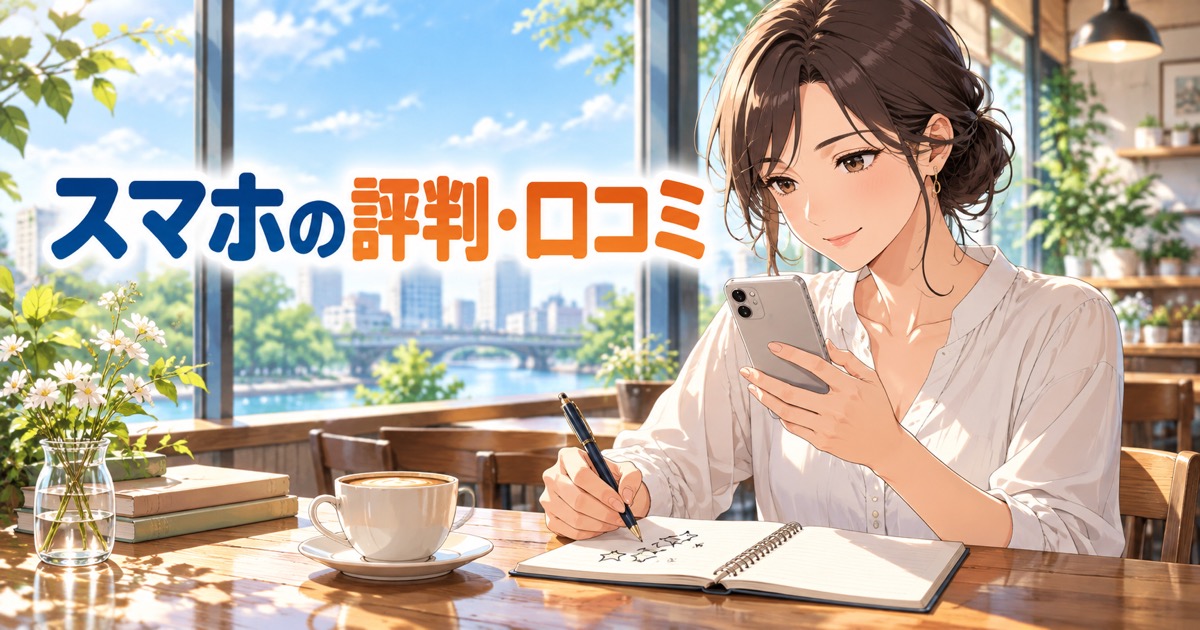 ahamoの評判を調べる女性のイラスト