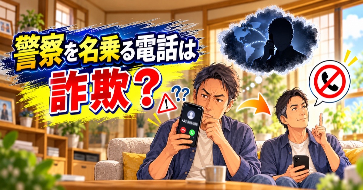 警察を名乗る電話の手口と対処・着信拒否の設定ガイドのアイキャッチ