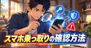 スマホが乗っ取られていないか確認する方法を解説する記事のアイキャッチ